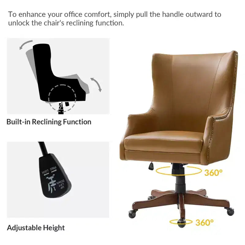 Chaise de bureau Dick Swivel avec piètement pivotant à 360 degrés