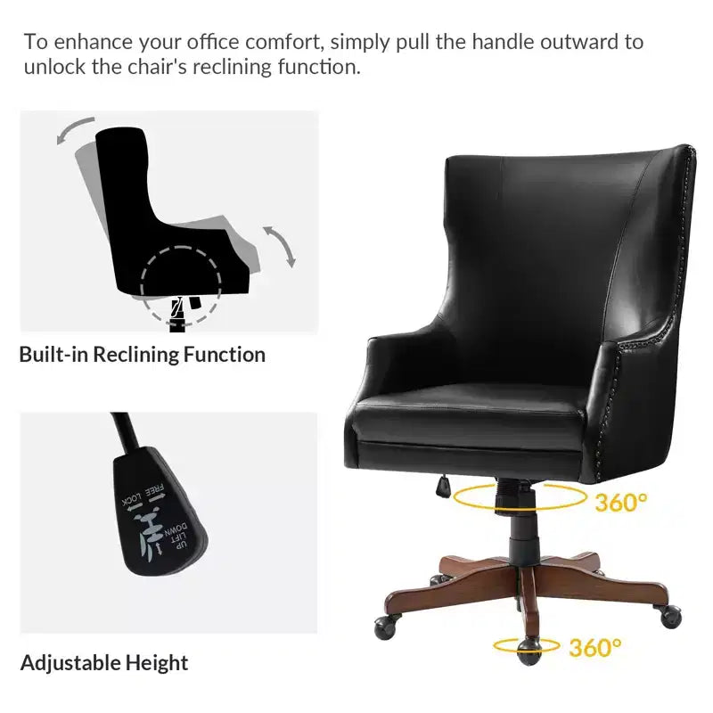 Chaise de bureau Dick Swivel avec piètement pivotant à 360 degrés