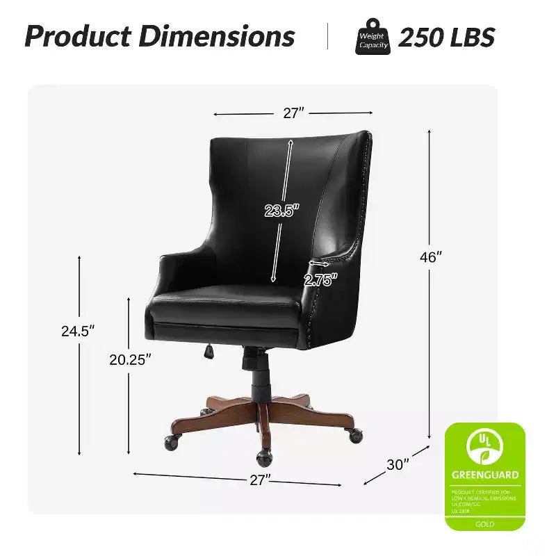 Chaise de bureau Dick Swivel avec piètement pivotant à 360 degrés