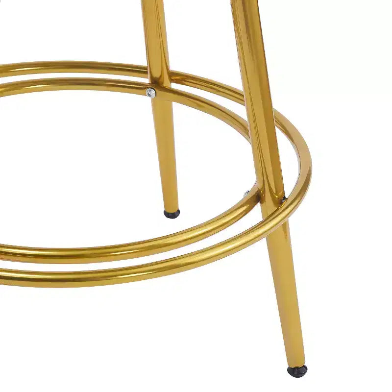 Tabourets de bar modernes de 96,5 cm de haut, lot de 2, chaises d'appoint en velours avec cadre en métal pour cuisine/chambre/salle à manger