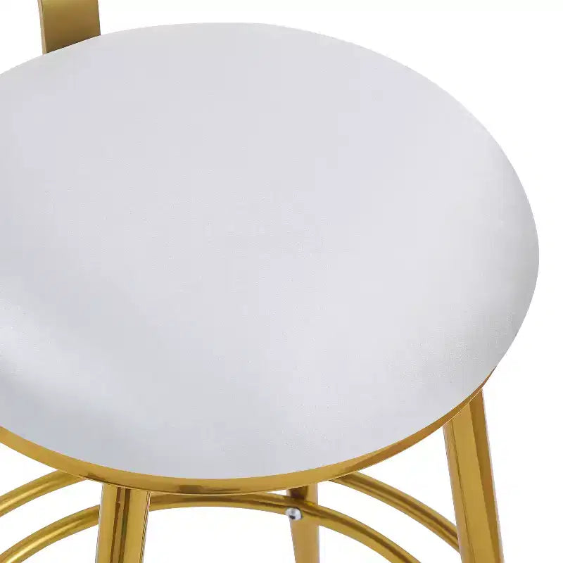 Tabourets de bar modernes de 96,5 cm de haut, lot de 2, chaises d'appoint en velours avec cadre en métal pour cuisine/chambre/salle à manger