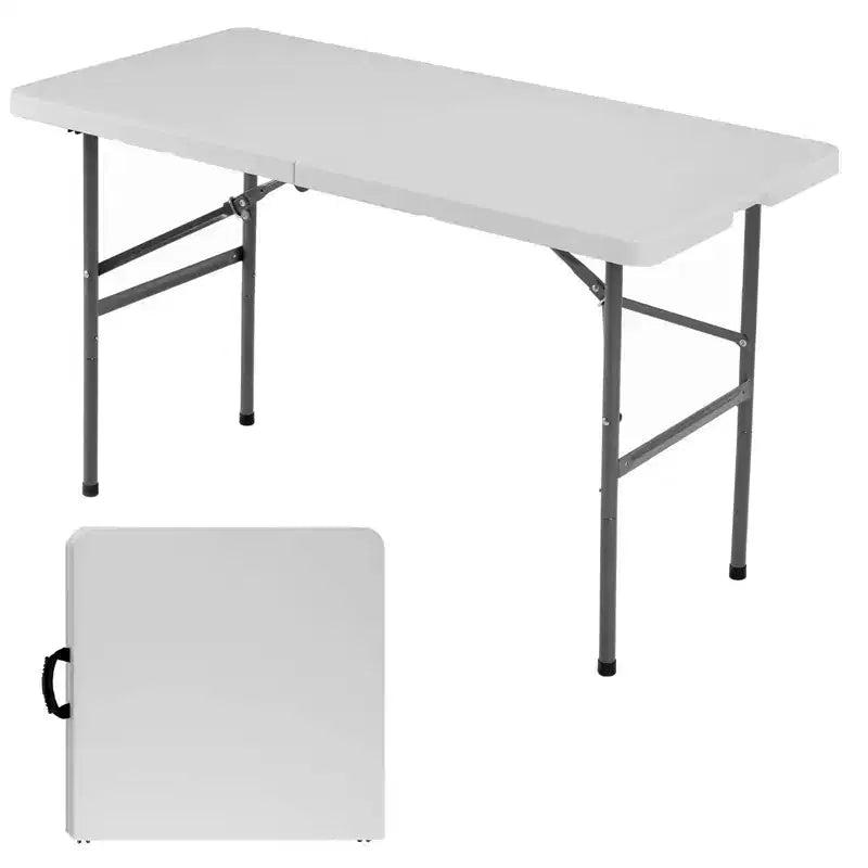 JIONJOY Folding Table, Outdoor Indoor Heavy Duty Portable with Carrying Handle for Camping
