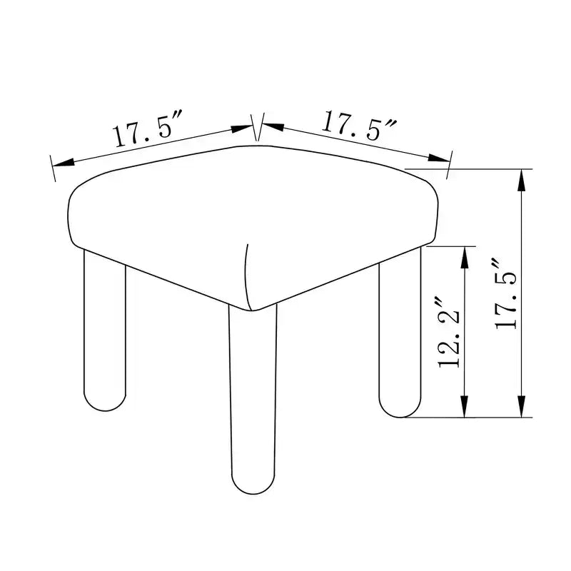 Tabouret ottoman carré rembourré – Marques repères