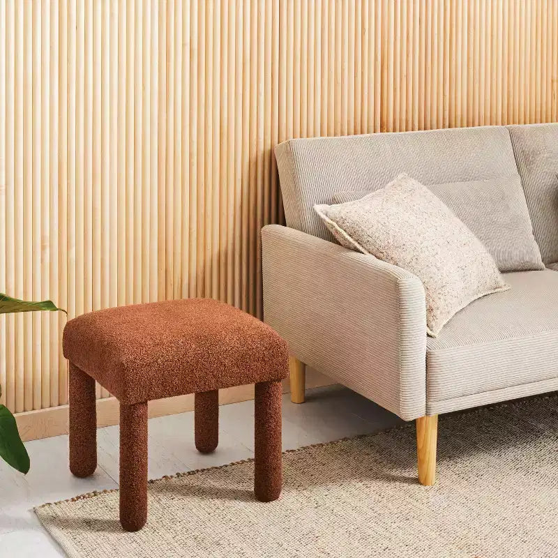 Tabouret ottoman carré rembourré – Marques repères