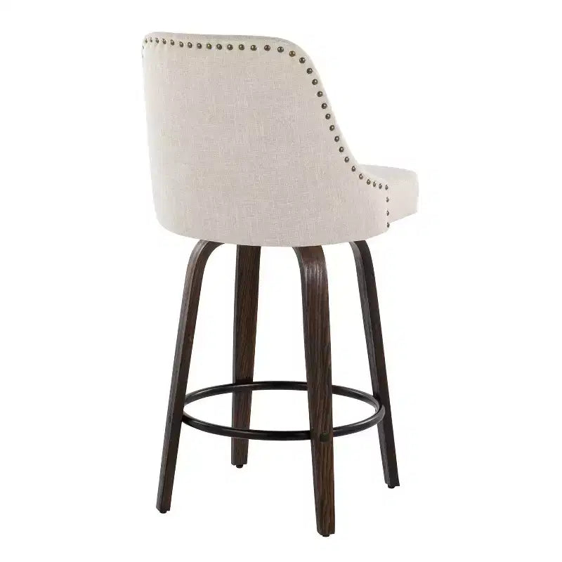 Tabourets de bar hauteur comptoir Marcel cloutés
