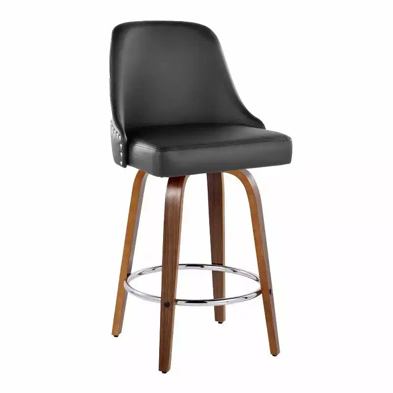 Tabourets de bar hauteur comptoir Marcel cloutés