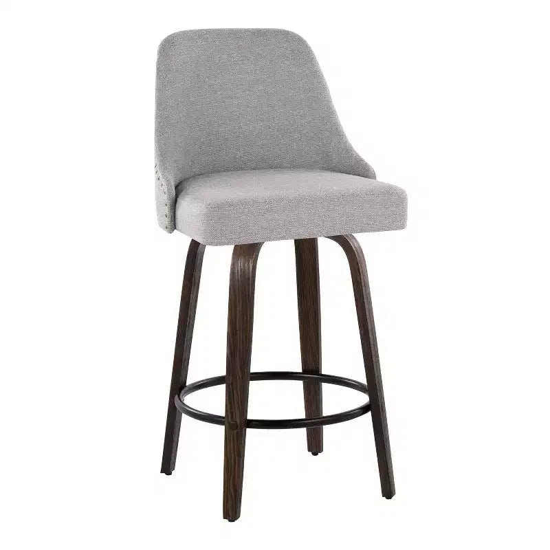 Tabourets de bar hauteur comptoir Marcel cloutés