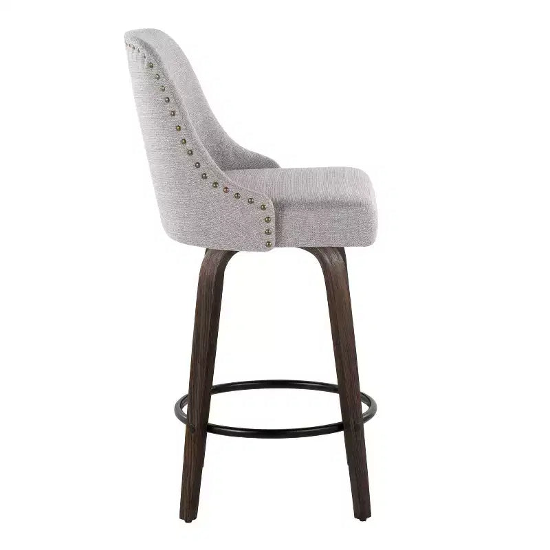 Tabourets de bar hauteur comptoir Marcel cloutés