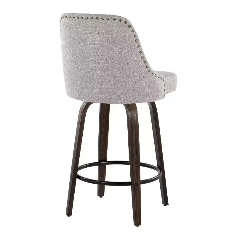 Tabourets de bar hauteur comptoir Marcel cloutés