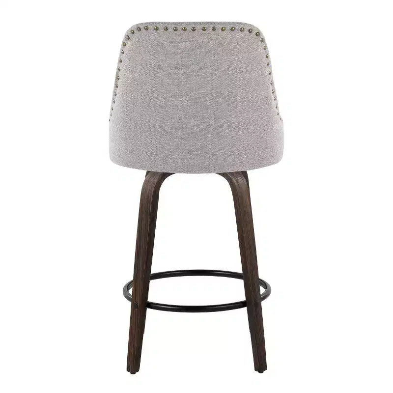 Tabourets de bar hauteur comptoir Marcel cloutés