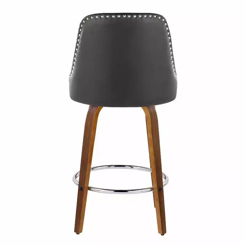 Tabourets de bar hauteur comptoir Marcel cloutés